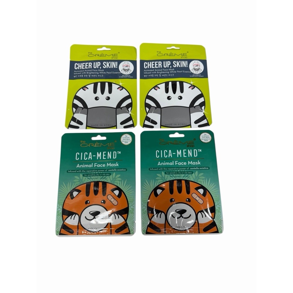 lot of 4 the creme shop skin care face mask sheets made in korea